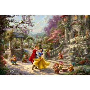 Thomas Kinkade Disney Snow White Dancing in the Sunlight Giclee On Canvas