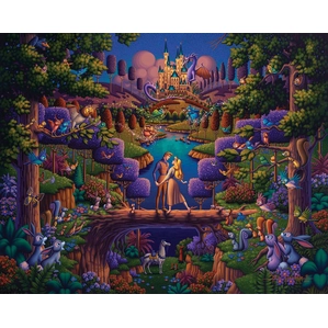 Thomas Kinkade Disney Sleeping Beauty - The Power of Love Giclee On Canvas