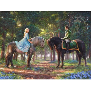 Thomas Kinkade Disney Romance Awakens Giclee On Canvas