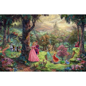 Thomas Kinkade Disney Sleeping Beauty Giclee On Canvas