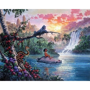 Rodel Gonzalez The Bear Necessities Of Life  - From Disney The Jungle Book Hand-Embellished Giclee on Canvas