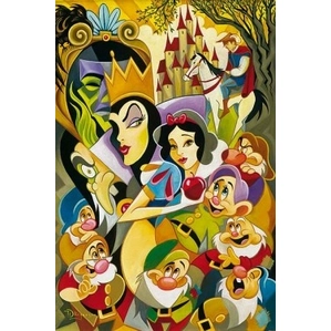 Tim Rogerson The Enchantment Of Snow White Hand-Embellished Giclee on Canvas