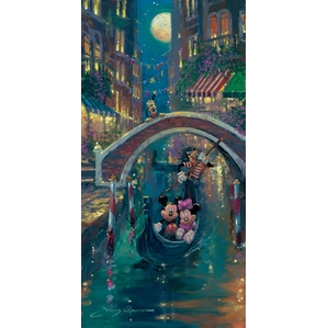 James Coleman Moonlight In Venice Hand-Embellished Giclee on Canvas