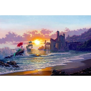 Rodel Gonzalez Out Of The Sea - From Disney The Little Mermaid Hand-Embellished Giclee on Canvas