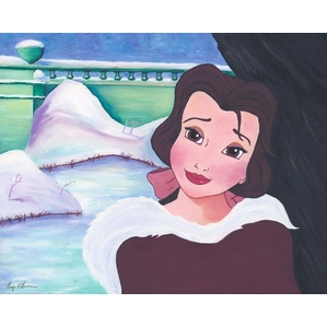 Paige O Hara Belles In Love - From Disney Beauty and The Beast Hand Embelleshed Giclee On Canvas