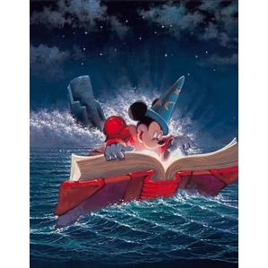 Rodel Gonzalez Sorcery - From Disney Fantasia Hand-Embellished Giclee on Canvas