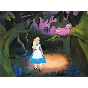 Jim Salvati The Cat Only Grinned - From Disney Alice in Wonderland Hand-Embellished Giclee on Canvas