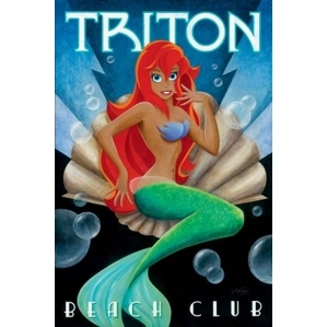 Mike Kungl Triton Club Giclée On Hand Textured Canvas 