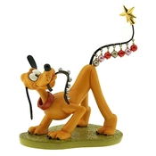 Disney Fine Art - Plutos Christmas Tree Pluto Helps Decorate By WDCC Disney Classics