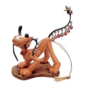 Disney Fine Art - Plutos Christmas Tree Pluto Helps Decorate Ornament By WDCC Disney Classics