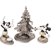 Disney Fine Art - Mickey's Orphans Mickey, Minnie & Christmas Tree Hooray For The Holidays By WDCC Disney Classics