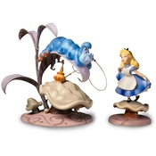 Disney Fine Art - Alice In Wonderland Caterpillar & Alice Who R U And Properly Polite By WDCC Disney Classics