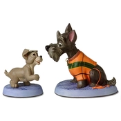 Disney Fine Art - Lady And The Tramp Scamp And Jock Persistent Pup & Patient Pal By WDCC Disney Classics