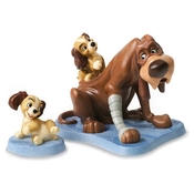 Disney Fine Art - Lady And The Tramp Trust And Puppy Old Dog, New Tricks & Playful Pup By WDCC Disney Classics