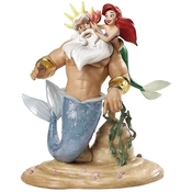 Disney Fine Art - King Triton & Ariel Morning, Daddy From The Little Mermaid By WDCC Disney Classics