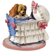 Disney Fine Art - Lady And The Tramp Lady And Cradle Welcome Little Darling By WDCC Disney Classics