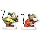 Disney Fine Art - Cinderella Gus And Jaq Miniatures One Mouse Or Two By WDCC Disney Classics