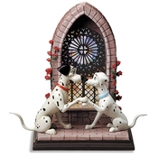 Disney Fine Art - One Hundred and One Dalmatians Pongo and Perdita Going To The Chapel By WDCC Disney Classics