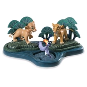 Disney Fine Art - The Lion King Simba Nala Zazu And Base By WDCC Disney Classics