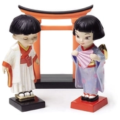 Disney Fine Art - It's A Small World Japan OnIIsama Honorable Brother And Oneesama Honorable Sister By WDCC Disney Classics