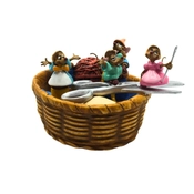 Disney Fine Art - Mice In Sewing Basket By WDCC Disney Classics