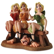 Disney Fine Art - Village Girls & LeFou Sitting Pretty From Beauty and The Beast By WDCC Disney Classics