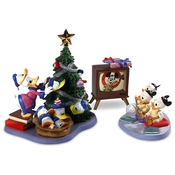 Disney Fine Art - Donald And Tree Tv And Donalds Nephews Hat Trick By WDCC Disney Classics