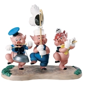 Disney Fine Art - Three Little Pigs Triumphant Trio By WDCC Disney Classics