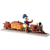 Disney Fine Art - Out of Scale Donald Duck on Train Backyard Whistle Stop By WDCC Disney Classics