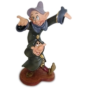 Disney Fine Art - Snow White Dopey And Sneezy Dancing Partners By WDCC Disney Classics