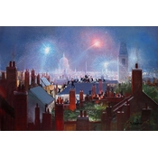 Disney Fine Art - Sweeps Dance On The Roof Tops - From Mary Poppins By Peter Ellenshaw