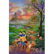 Disney Fine Art - Snow Whites Romance Artist Proof - From Snow White and the Seven Dwarfs By Jim Warren