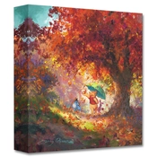 Disney Fine Art - Autumn Leaves Gently Falling From Disney Winnie The Pooh By James Coleman