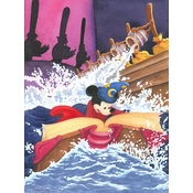 Disney Fine Art - A Spell to Stop the Flood - From Disney Fantasia By Michelle St Laurent