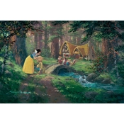 Disney Fine Art - A Sweet Goodbye (deluxe) Snow White & The Seven Dwarfs By James Coleman