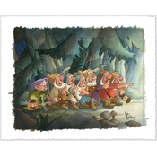 Disney Fine Art - Coming Home Snow White And The Seven Dwarfs By Toby Bluth