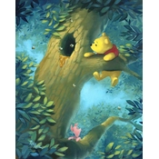 Disney Fine Art - Curious Bear - From Disney Winnie the Pooh By Rob Kaz 