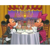 Disney Fine Art - Dinner for Two Mickey And Minnie By Manuel Hernandez