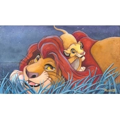 Disney Fine Art - Father and Son - From Disney The Lion King By Michelle St Laurent