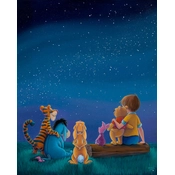 Disney Fine Art - Good Friends are Like Stars From Winnie the Pooh By Denyse Klette