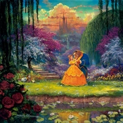 Disney Fine Art - Garden Waltz From Beauty and The Beast Premiere Edition By James Coleman