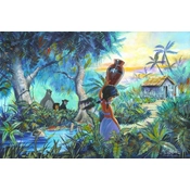 Disney Fine Art - The Girl by the Stream By Stephen Fishwick