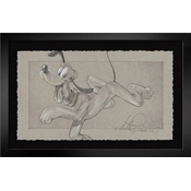 Disney Fine Art - I Found Meaning in the Hunt Framed From Pluto By Heather Edwards