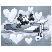 Disney Fine Art - Love Flying High Satin Finish By Tim Rogerson