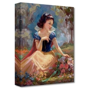 Disney Fine Art - Gathering Flowers From Snow White and the Seven Dwarfs By Lisa Keene