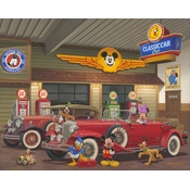 Disney Fine Art - Mickey's Classic Car Club By Manuel Hernandez