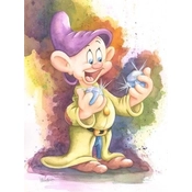 Disney Fine Art - Diamonds are a Dwarfs Best Friend - From Disney Snow White and the Seven Dwarfs By Michelle St Laurent