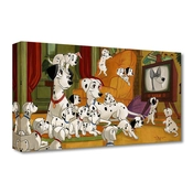 Disney Fine Art - Movie Night From One Hundred and One Dalmatians By Tim Rogerson