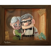 Disney Fine Art - Reflecting on Life From The Movie Up By Rob Kaz 