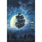 Disney Fine Art - Sailing Into the Moon By Rodel Gonzalez